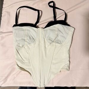 Micas- Black & White Corset top
